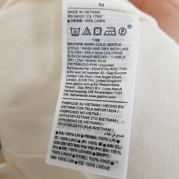 NWT Banana Republic 100% Linen Top Size M - Picture 6 of 6